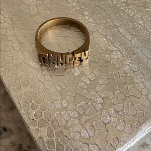 Gold Personalized Name Ring